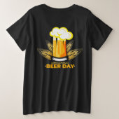 Internationale dag van de bier grote maat t-shirt (Design achterkant)