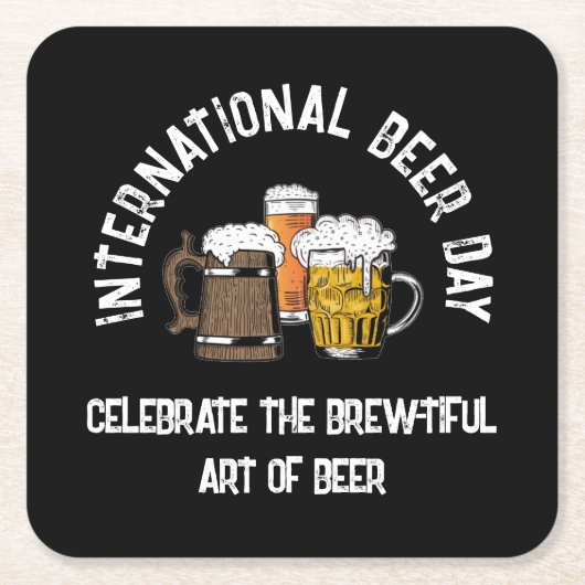 Internationale dag van de bier kartonnen onderzetters (Voorkant)