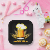 Internationale dag van de bier papieren bordje (Feest)
