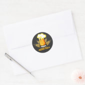 Internationale dag van de bier ronde sticker (Envelop)