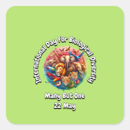 Internationale dag van de biologische diversiteit: vierkante sticker