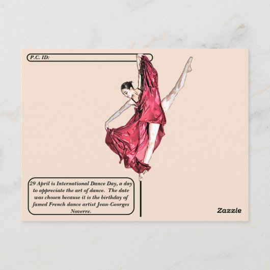 Internationale Dag van de Dans - Moderne Dans Fine Briefkaart (Achterkant)