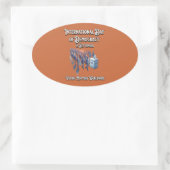 Internationale Dag van de democratie. Stemmen is b Ovale Sticker (Tas)