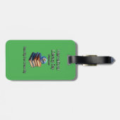 Internationale Dag van de Geletterdheid. Droom gro Bagagelabel (Achterkant horizontaal)