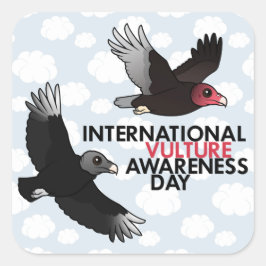 Internationale dag van de herkenning van de wijnbo vierkante sticker