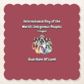 Internationale dag van de inheemse volkeren in de  kartonnen onderzetters (Voorkant)