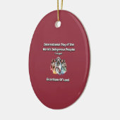 Internationale dag van de inheemse volkeren in de  keramisch ornament (Links)