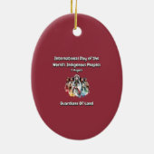 Internationale dag van de inheemse volkeren in de  keramisch ornament (Achterkant)
