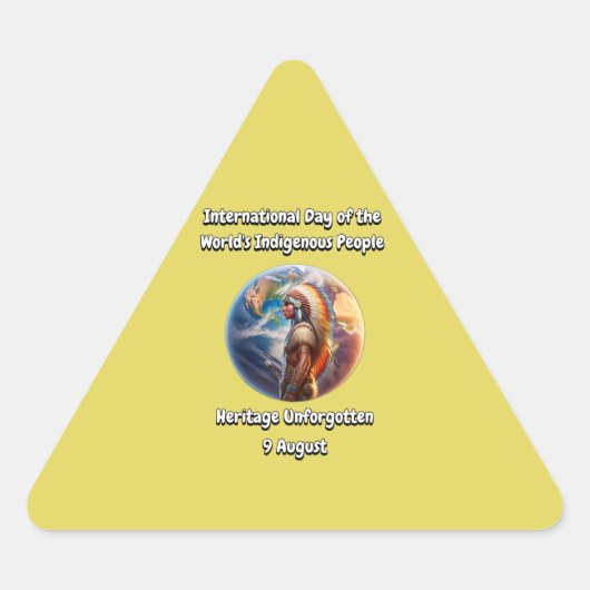 Internationale dag van de inheemse volkeren in de  sticker (Voorkant)