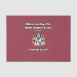 Internationale dag van de inheemse volkeren in de  tissuepapier