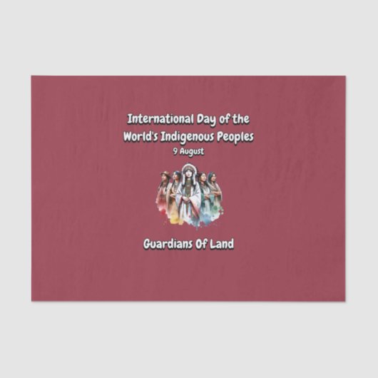 Internationale dag van de inheemse volkeren in de tissuepapier (Voorkant)