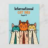 Internationale dag van de kat briefkaart (Voorkant)