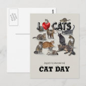 Internationale dag van de kat briefkaart (Voorkant / Achterkant)