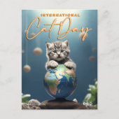 Internationale dag van de kat briefkaart (Voorkant)