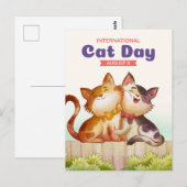 Internationale dag van de kat briefkaart (Voorkant / Achterkant)