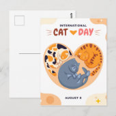 Internationale dag van de kat briefkaart (Voorkant / Achterkant)