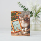 Internationale dag van de kat briefkaart (Staand voorkant)