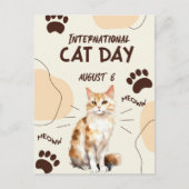 Internationale dag van de kat briefkaart (Voorkant)