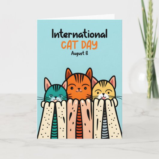 Internationale dag van de kat kaart (Voorkant)