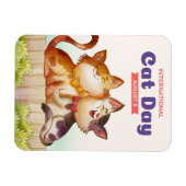 Internationale dag van de kat magneet (Horizontaal)