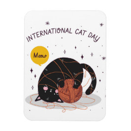 Internationale dag van de kat magneet
