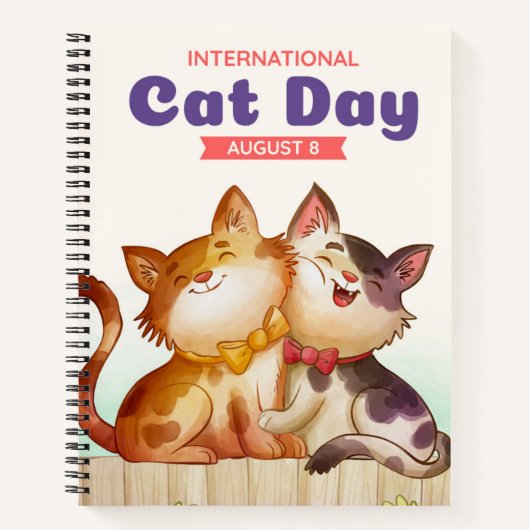 Internationale dag van de kat notitieboek (Voorkant)