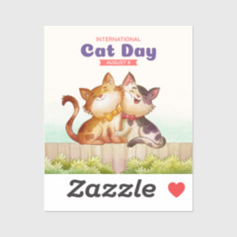 Internationale dag van de kat sticker