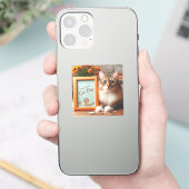 Internationale dag van de kat sticker (Telefoon)