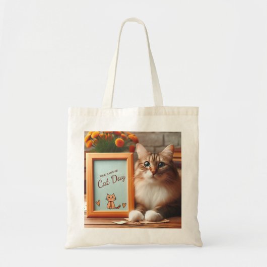 Internationale dag van de kat tote bag (Voorkant)