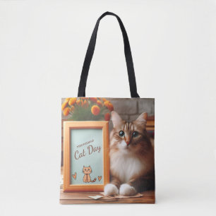 Internationale dag van de kat tote bag