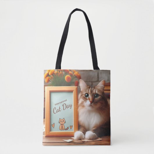 Internationale dag van de kat tote bag (Voorkant)