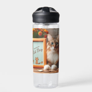 Internationale dag van de kat waterfles