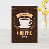 Internationale dag van de koffie+ kaart (Gele Bloem)