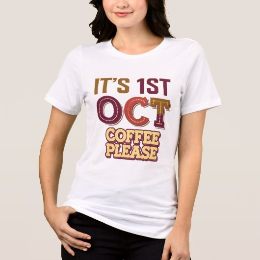 Internationale Dag van de Koffie Vrouwen T-shirt (Voorkant)