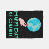 Internationale Dag van de Liefdadigheid Sticker Fleece Deken (Voorkant (Horizontaal))