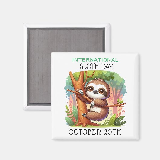 Internationale Dag van de luiheid | 20 oktober Magneet (Voorkant / Achterkant)