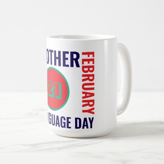 Internationale Dag van de Moedertaal Koffiemok (Voorkant rechts)