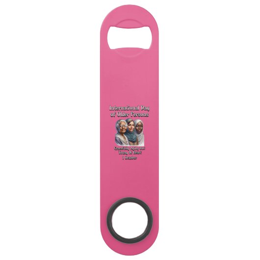 Internationale Dag van de Ouderen. 1 oktober Speed Flessenopener (Voorkant)