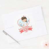 Internationale dag van de verpleegdag ronde sticker (Envelop)