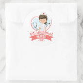 Internationale dag van de verpleegdag ronde sticker (Tas)