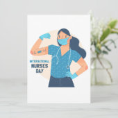 Internationale dag van de Verpleging | Verpleegkun Feestdagenkaart (Staand voorkant)