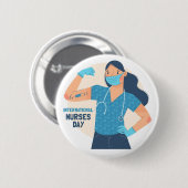Internationale dag van de Verpleging | Verpleegkun Ronde Button 5,7 Cm (Voorkant /achterkant)