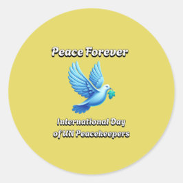 Internationale dag van de VN-vredesmacht: 29 mei Ronde Sticker
