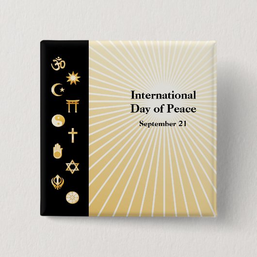 Internationale Dag van de Vrede Button (Voorkant)