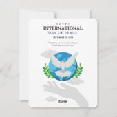 internationale dag van de vrede feestdagenkaart (Achterkant)