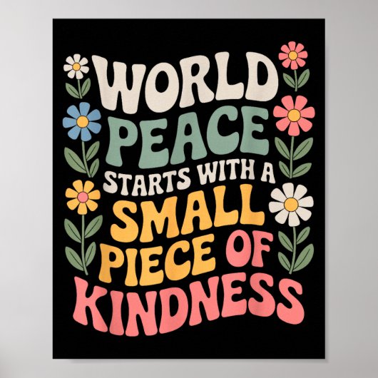 Internationale Dag van de Vrede inspireert Wereld Poster (Voorkant)