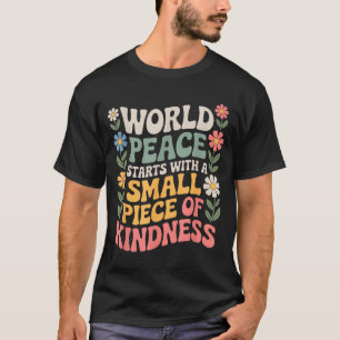 Internationale Dag van de Vrede inspireert Wereld T-shirt