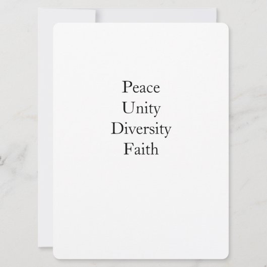 Internationale Dag van de Vrede Kaart (Achterkant)