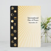 Internationale Dag van de Vrede Kaart (Staand voorkant)