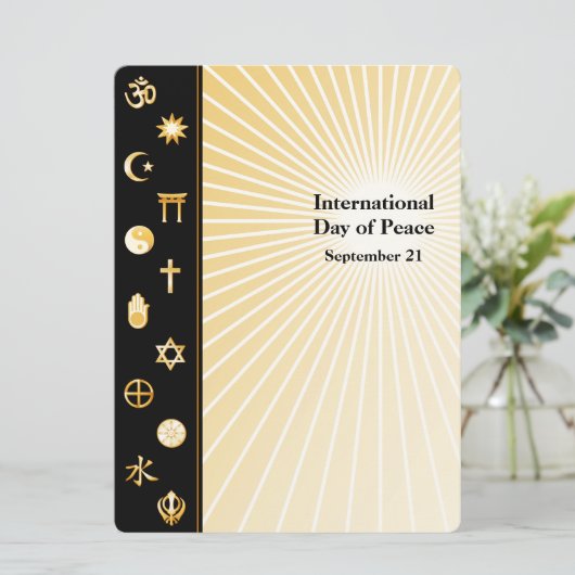 Internationale Dag van de Vrede Kaart (Staand voorkant)